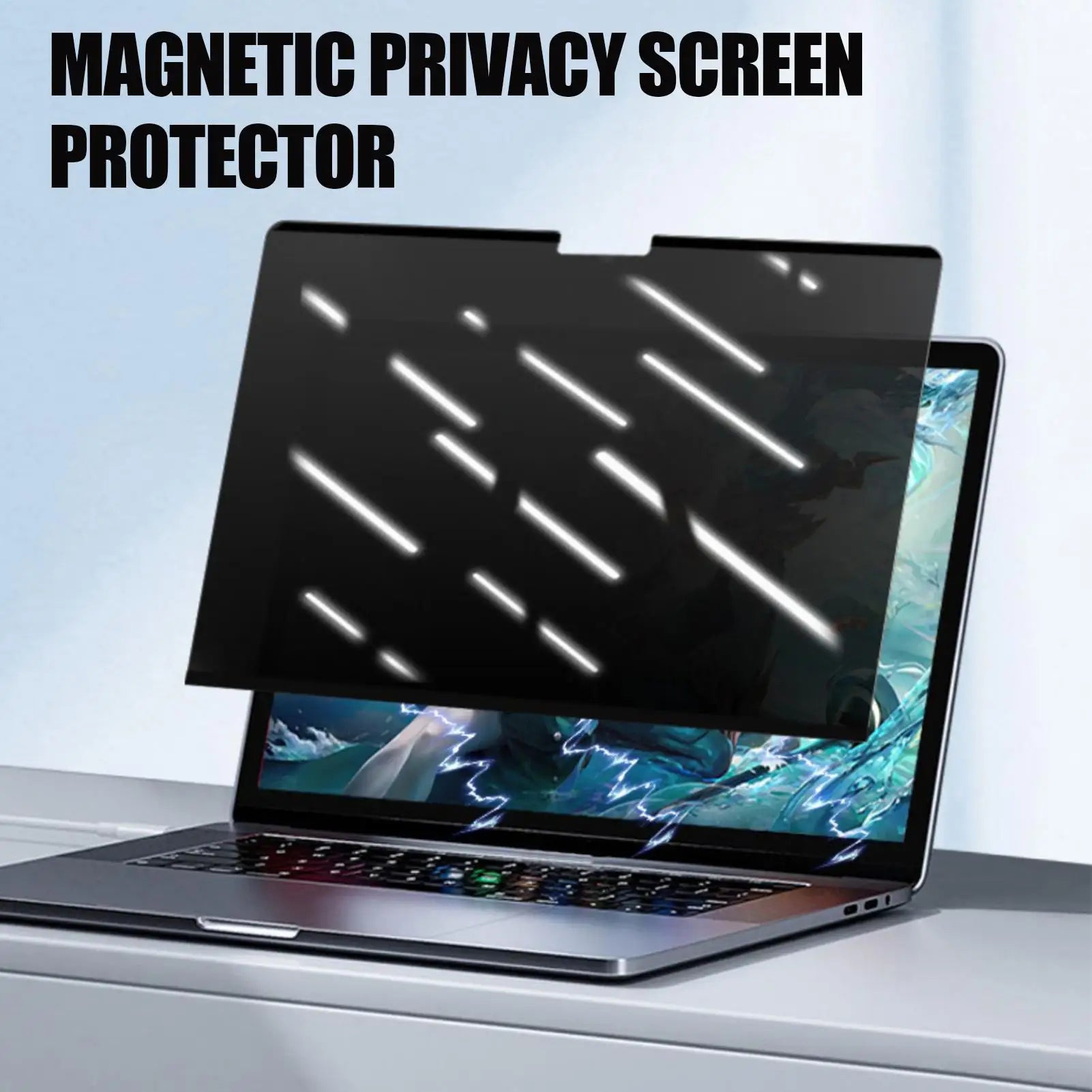 Magnetic laptop privacy screen