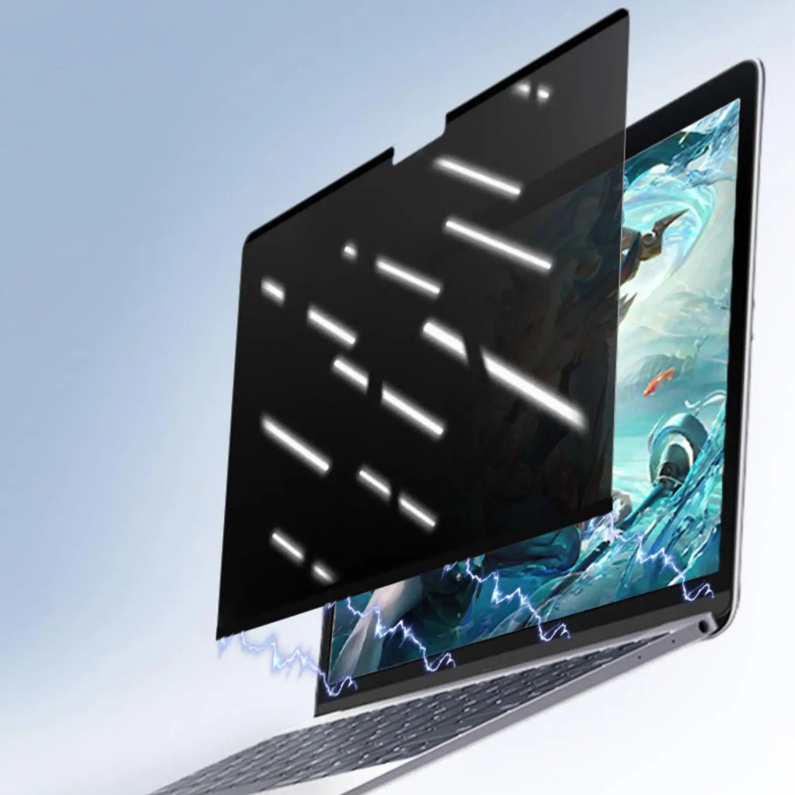 Magnetic laptop privacy screen