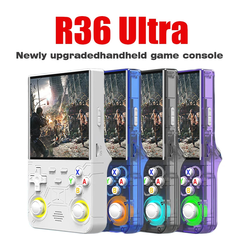 R36 Ultra Retro Handheld Game Console – 4″ IPS Display, 20,000+ Games, 25 Emulators, Portable Gaming System