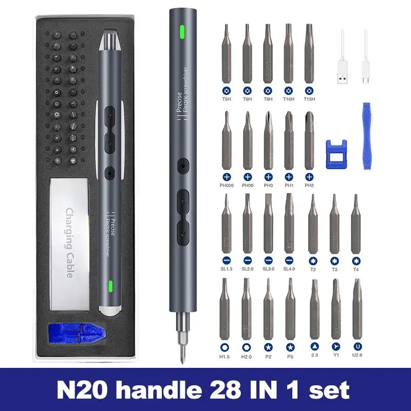 Electric Screwdriver Precision Sets 62 in 1 Power Tool Kit Rechargeable Wireless Mini Small Magnetic Bits for Xiaomi Cell Mobile