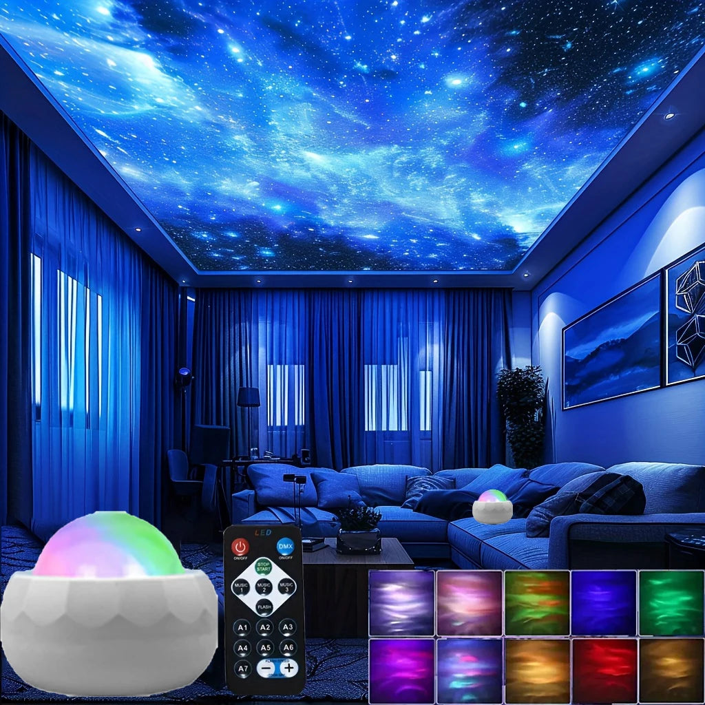 Night Sky Roof Projector – Star & Galaxy LED Light with Multiple Colors, Music Sync & Remote Control