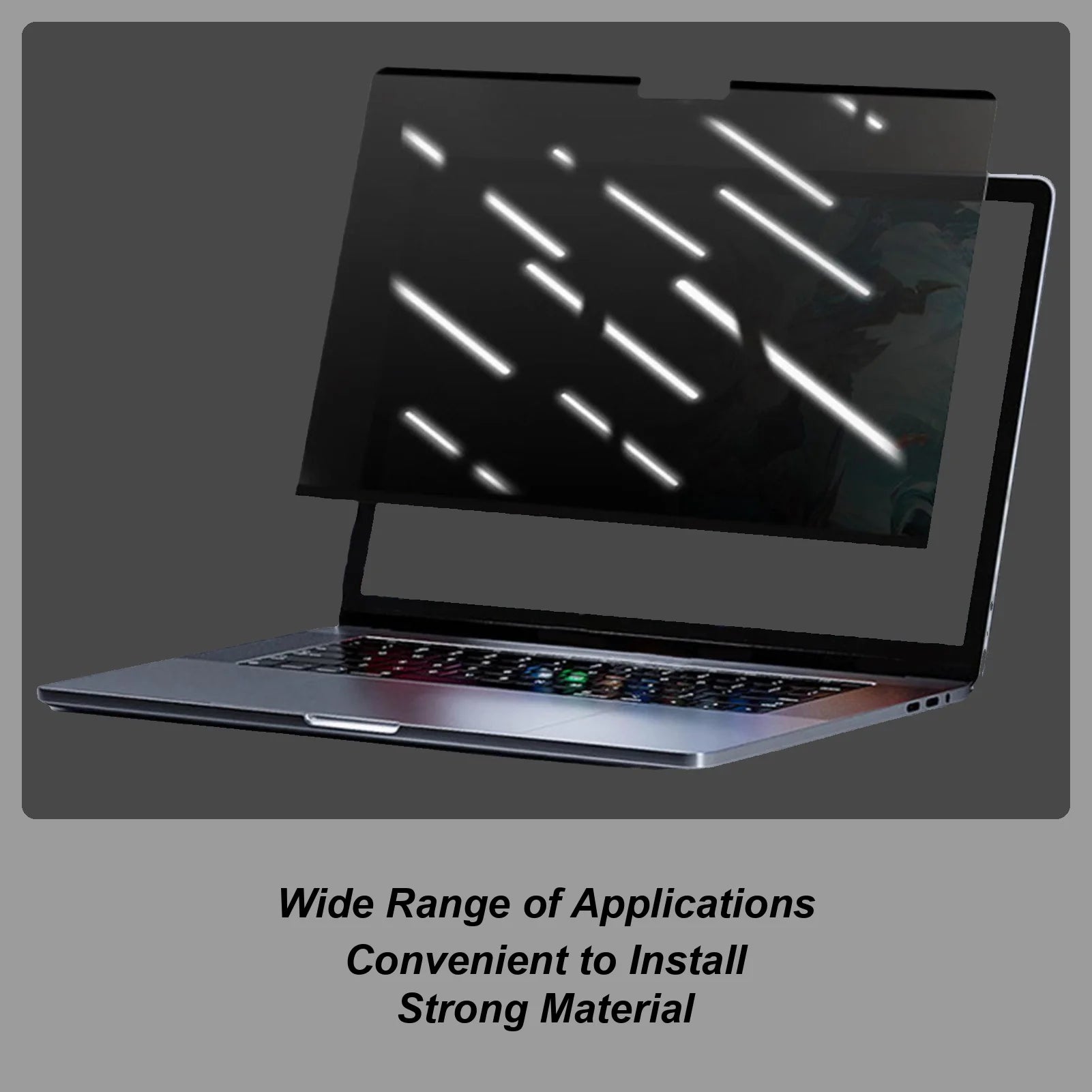 Magnetic laptop privacy screen